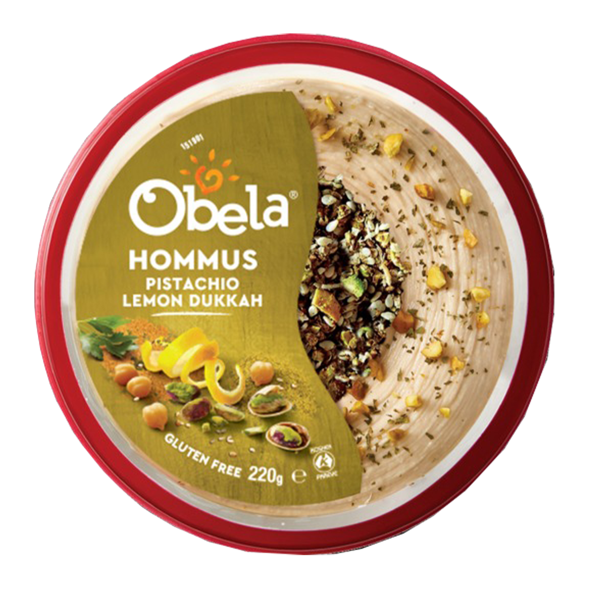 Obela Hommus Pistachio Lemon Dukkah 220g
