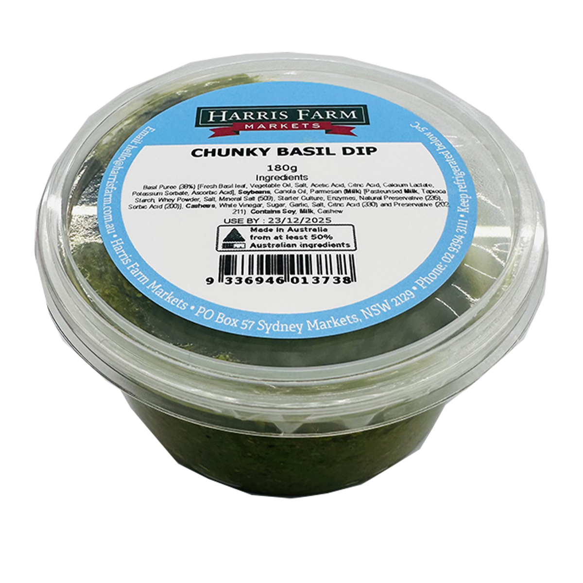 Harris Farm Chunky Basil Dip 180g
