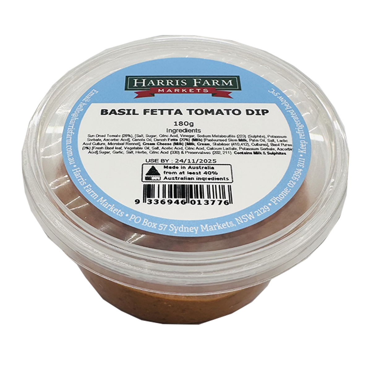 Harris Farm Basil Fetta Tomato Dip 180g