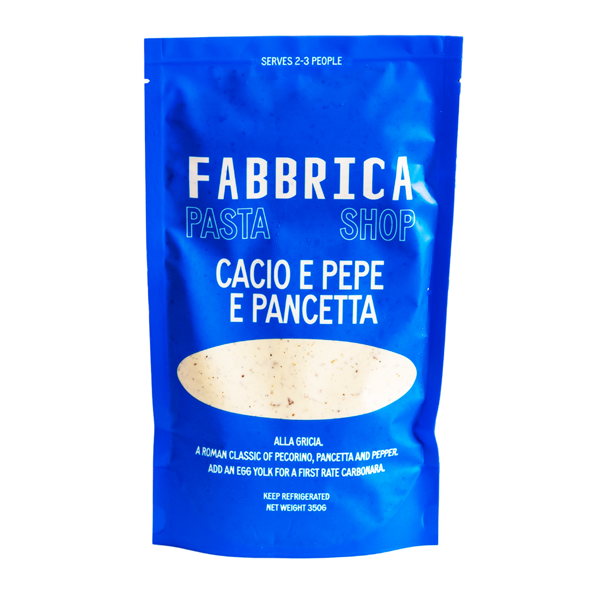Fabbrica Pecorino, Pepper and Pancetta Pasta Sauce 350g