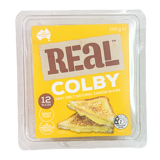 Real Colby Cheese Sliced 250g