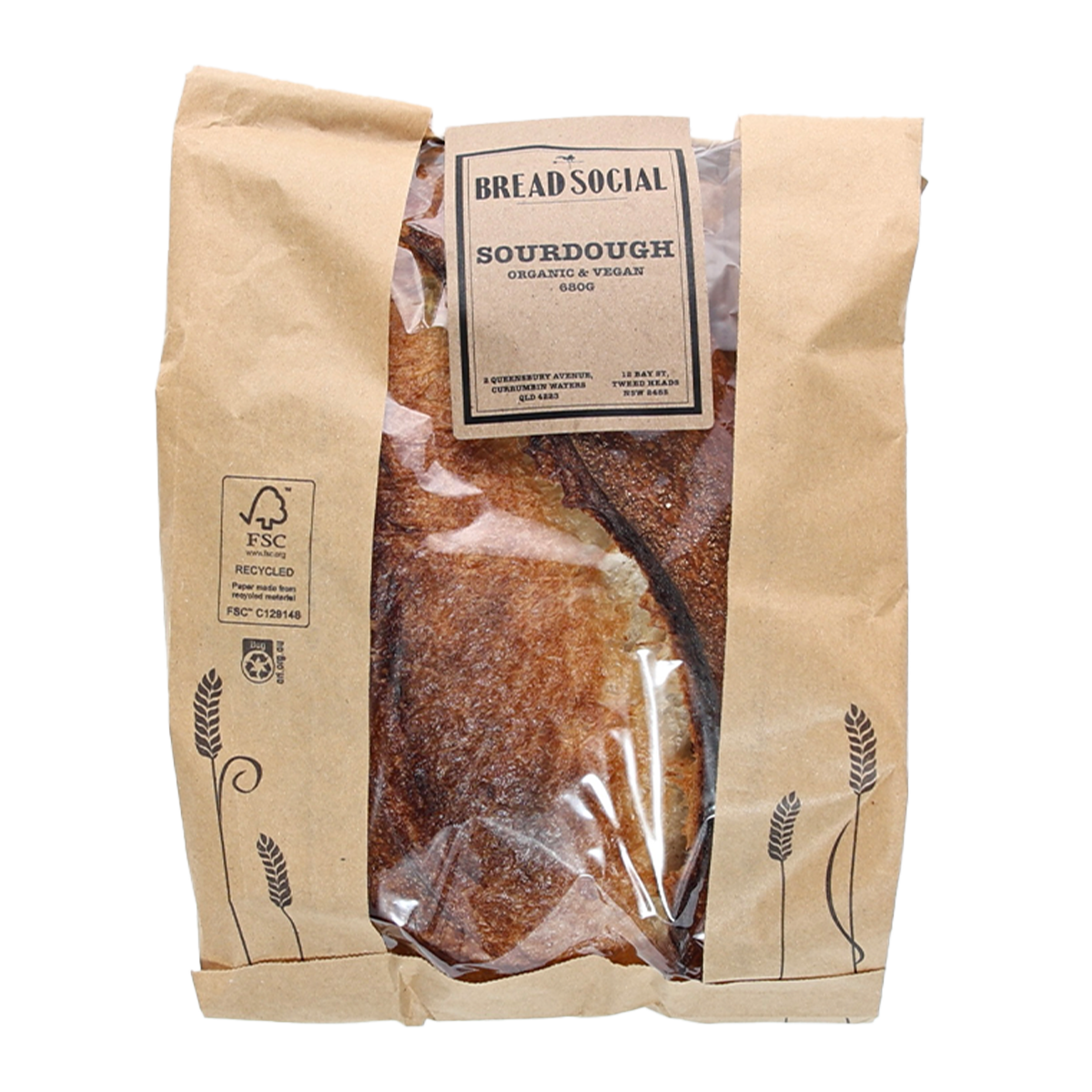 Bread Social Organic White Sourdough 680g
