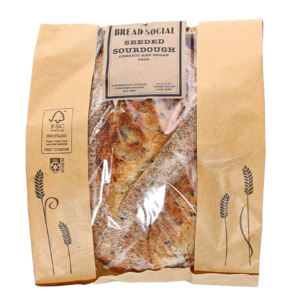 Bread Social Organic Seeded Sourdough 680g