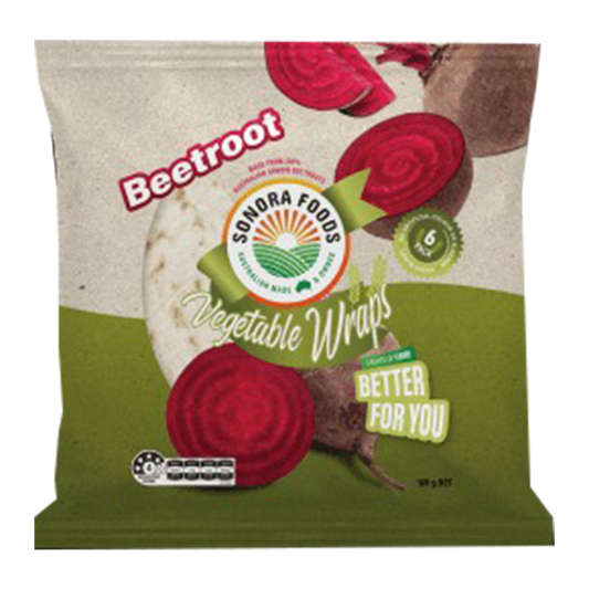 Sonora Wraps Beetroot Veggie Wraps x6 168g