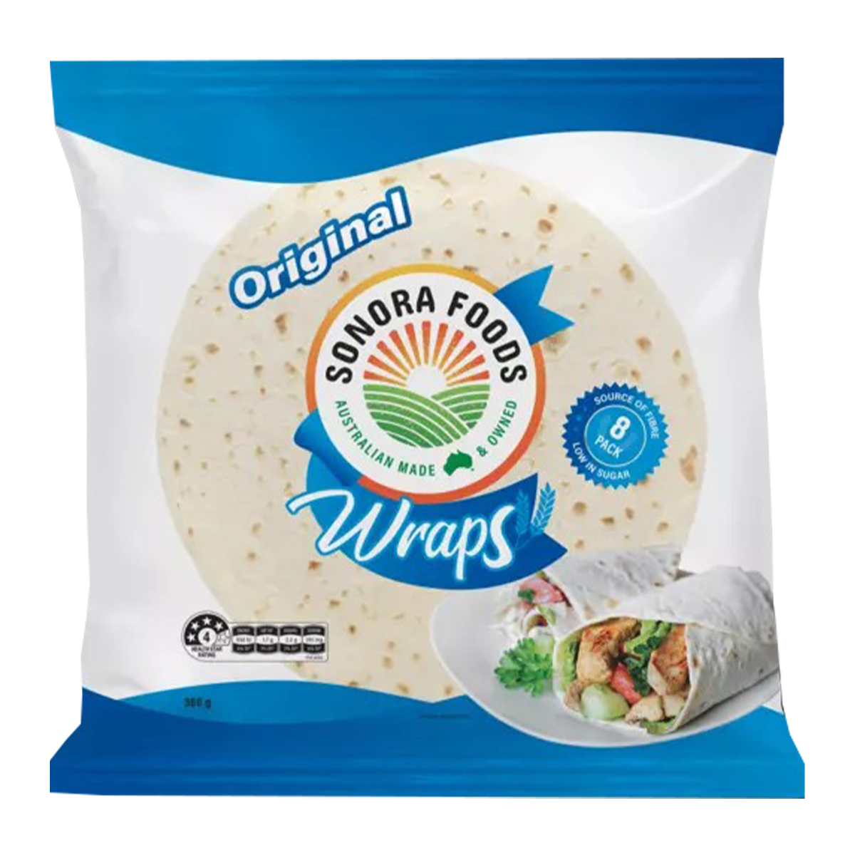 Sonora Wraps Original Tortilla Wraps x8 360g