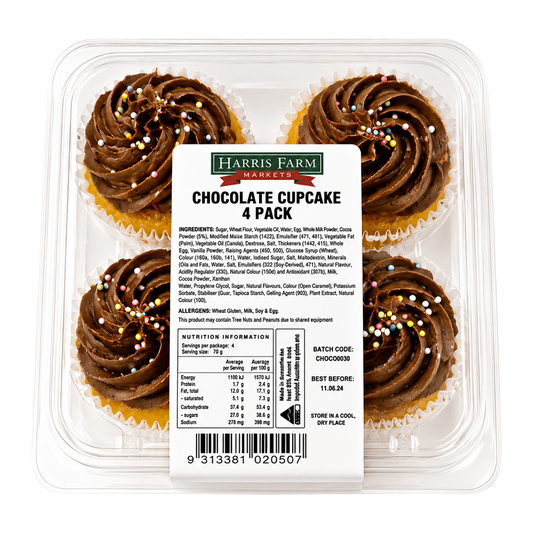 Harris Farm Chocolate Cupcake 280g