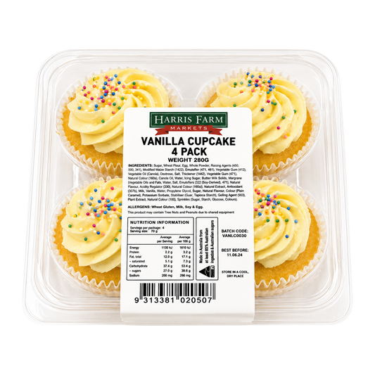 Harris Farm Vanilla Cupcake 280g