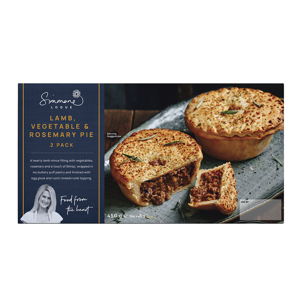 Simmone Logue Lamb, Vegetable & Rosemary Pie x2 450g