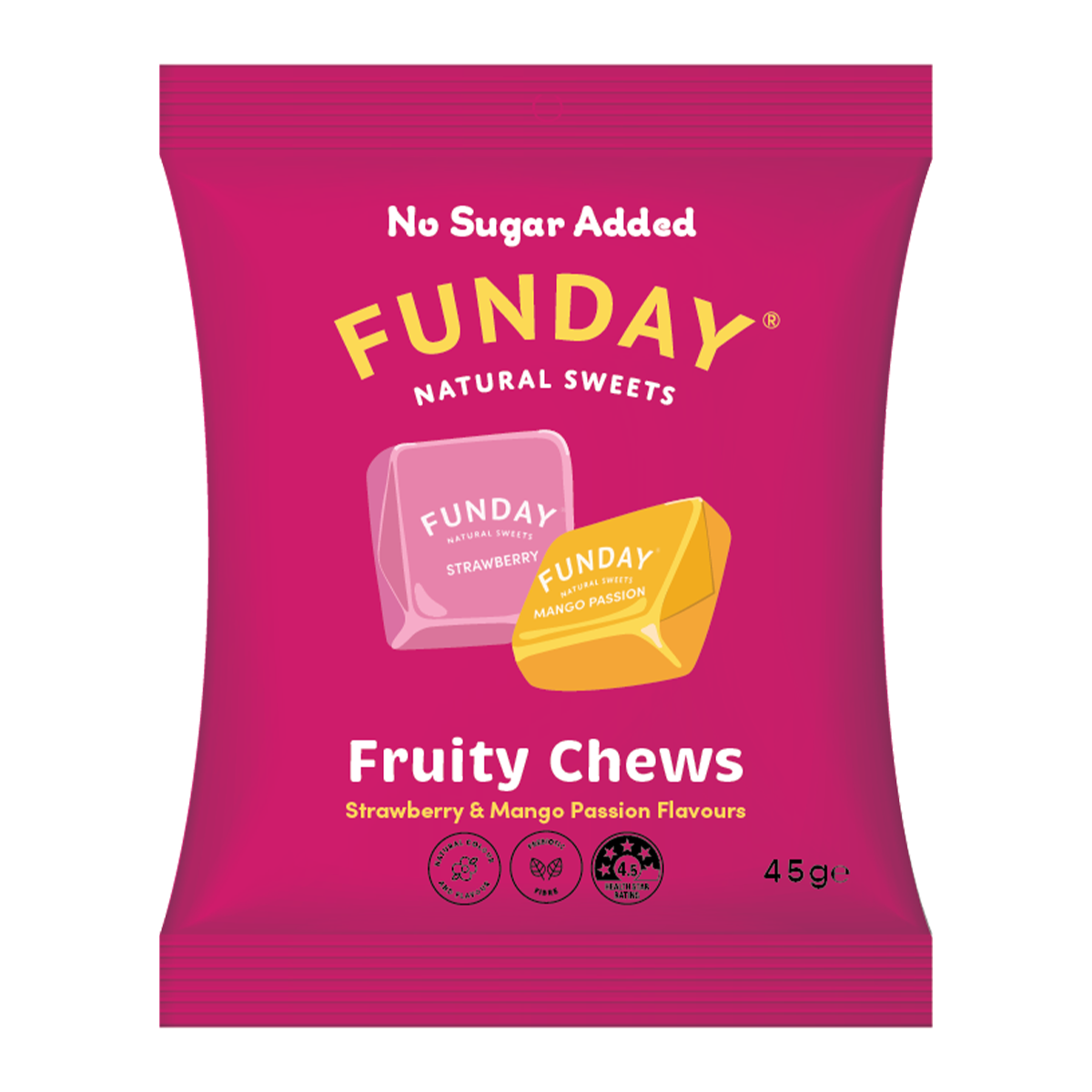Funday Natural Sweets Fruity Chews 45g