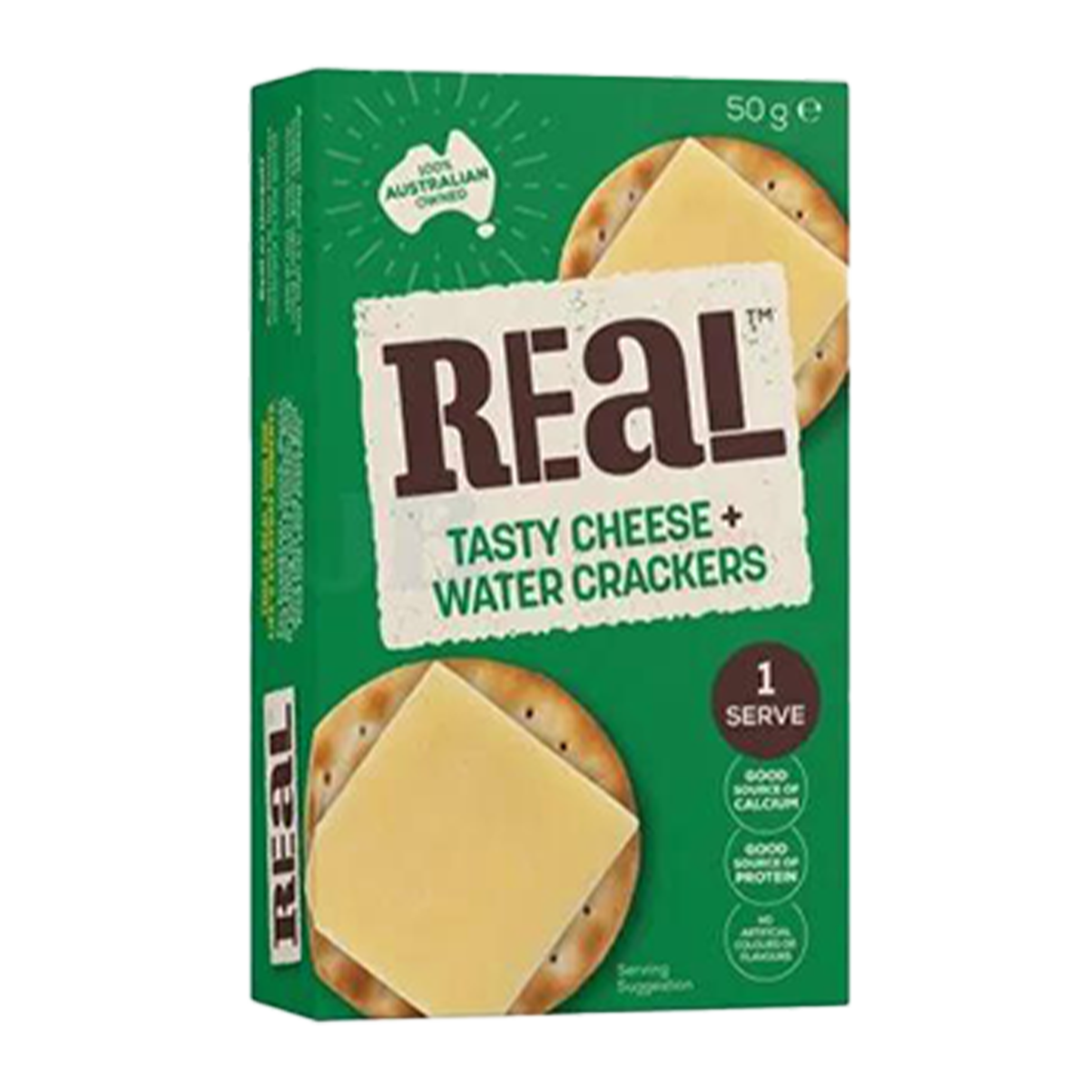 Real Dairy Tasty Cheese & Water Crackers 50g