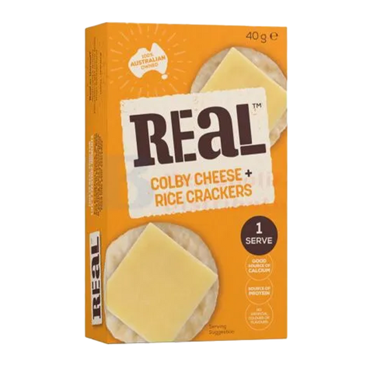 Real Dairy Colby Cheese & Rice Crackers 40g