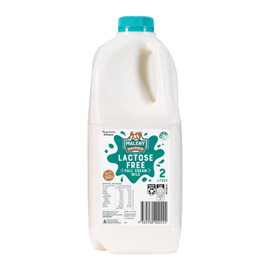 Maleny Dairies Lactose Free Full Cream Milk 2L