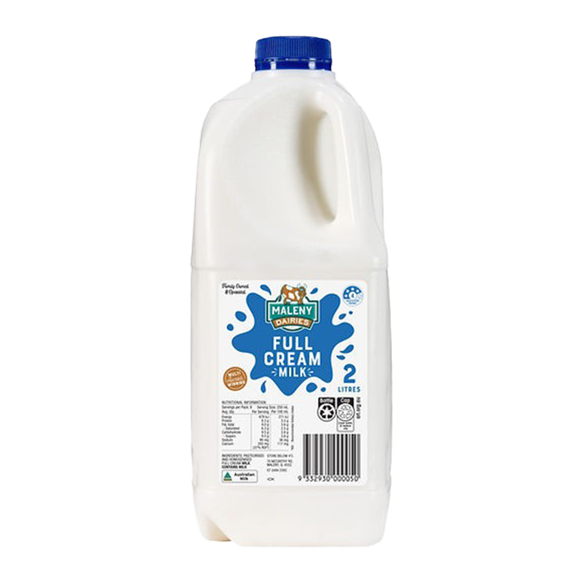 Maleny Dairies Full Cream Milk 2L