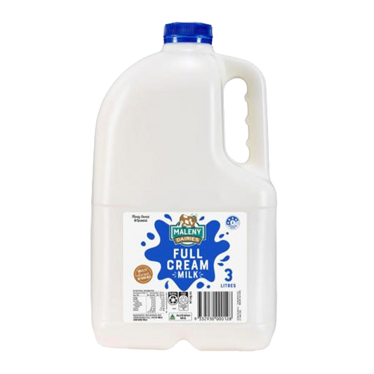 Maleny Dairies Full Cream Milk 3L