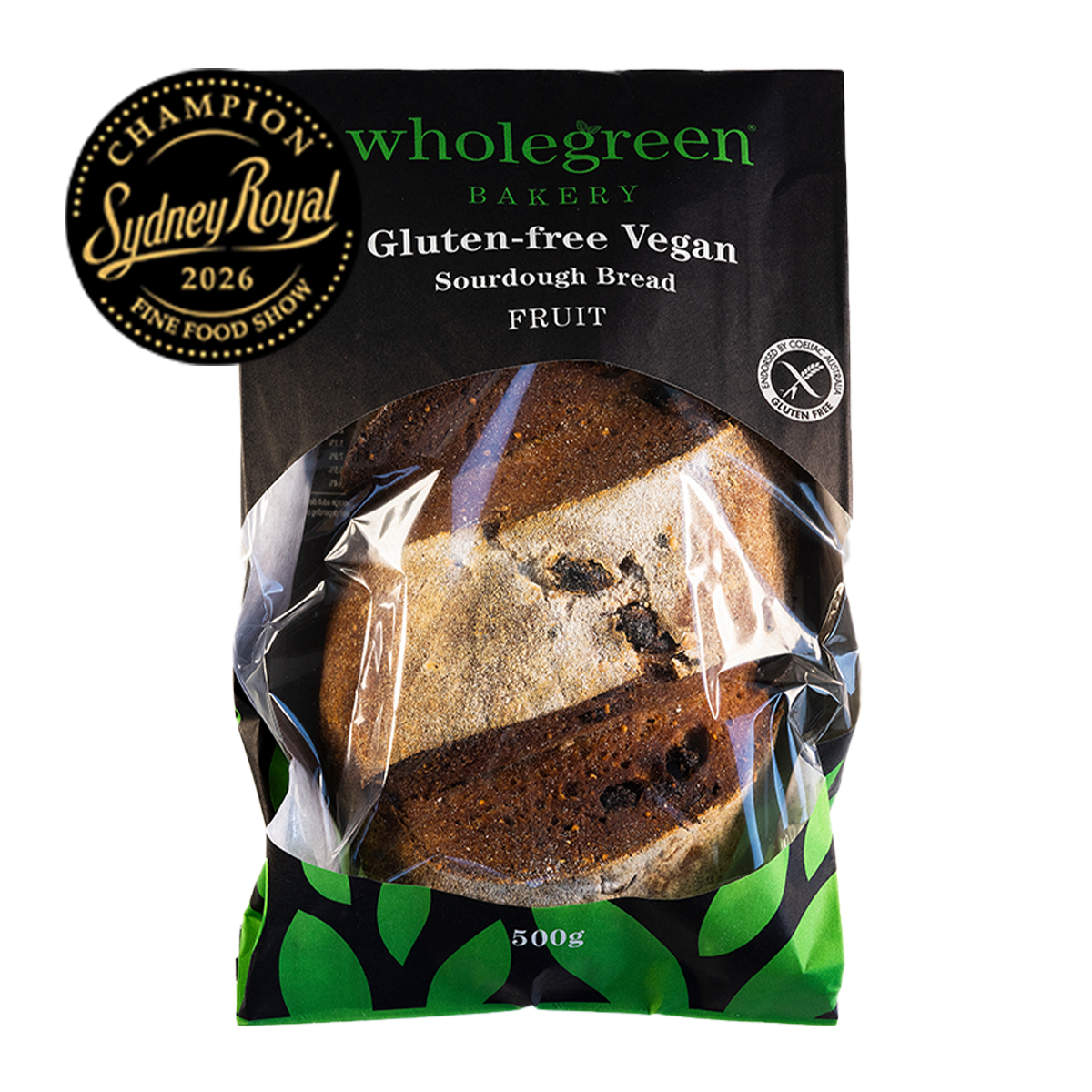 Wholegreen Bakery Gluten Free Vegan Fruit Sourdough Bread 500g