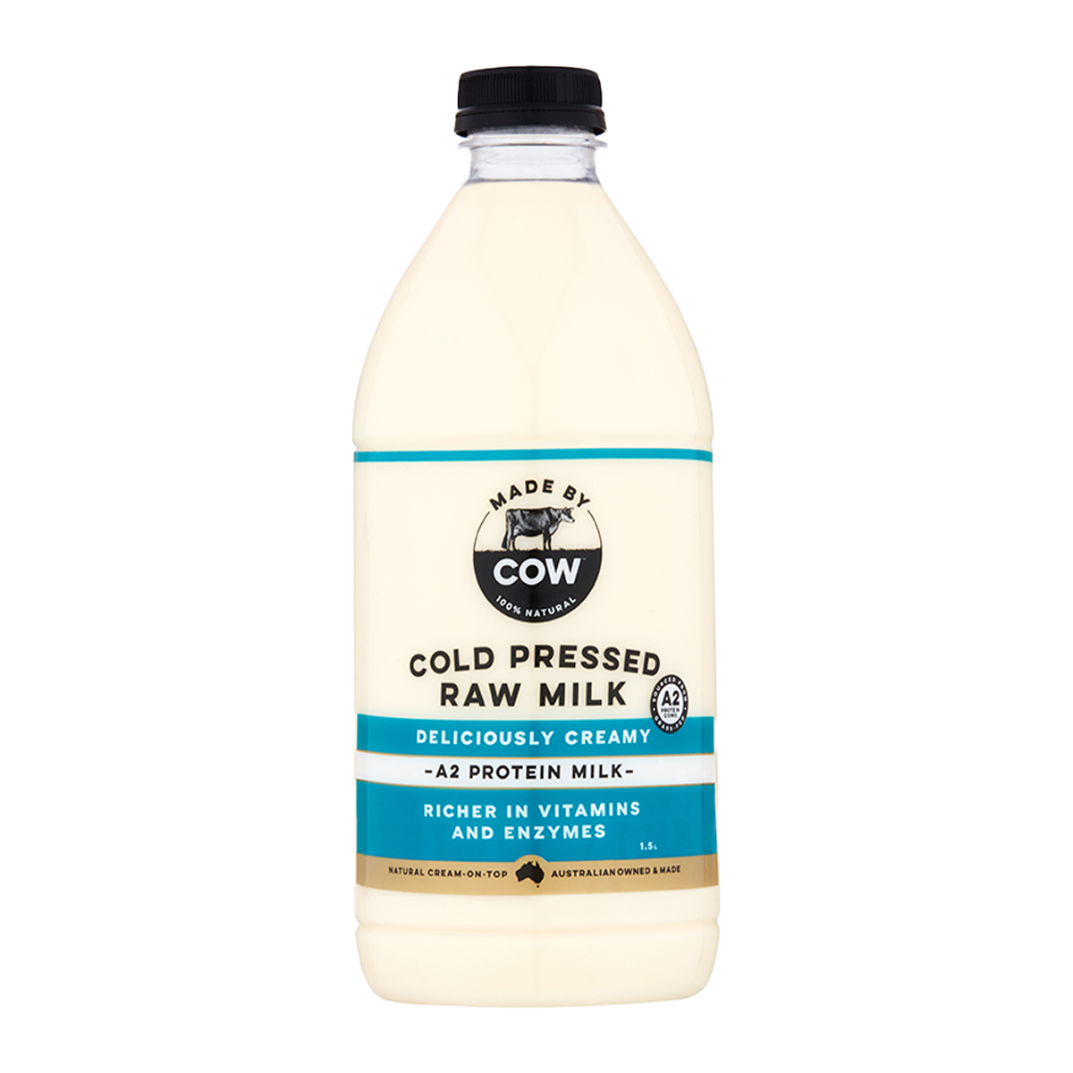 Made By Cow A2 Protein Cold Pressed Raw Milk 1.5L