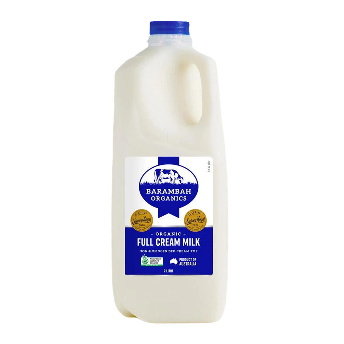 Barambah Organics Full Cream Milk 2L