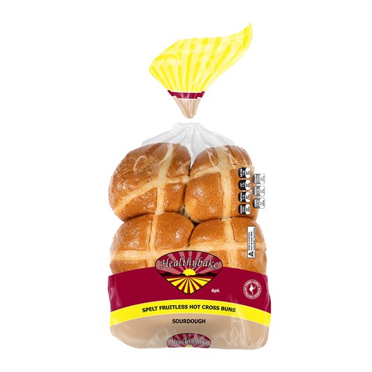 Healthy Bake Spelt Fruitless Hot Cross Buns 500g