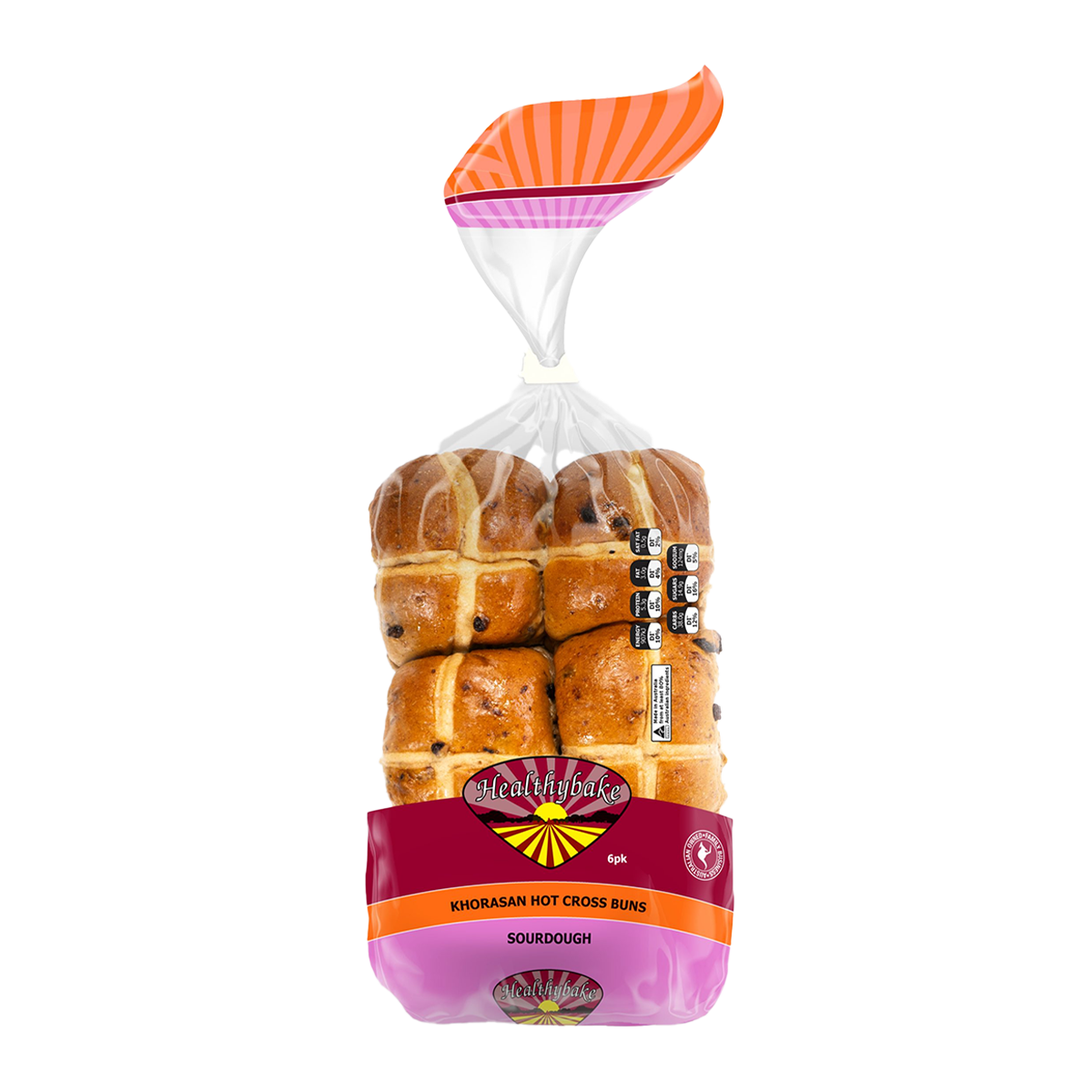 Healthy Bake Khorasan Hot Cross Buns 500g
