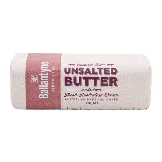 Ballantyne Butter Unsalted Cultured Style 200g