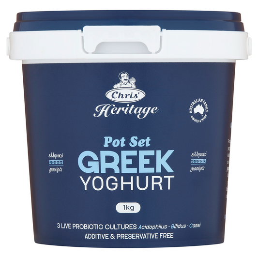 Chris' Heritage Pot Set Greek Yoghurt 1kg