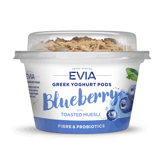 Evia Greek Yoghurt Pods Blueberry with Toasted Muesli 170g