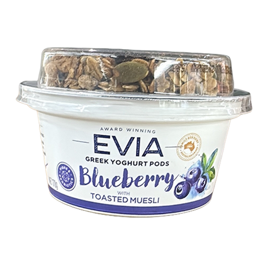 Evia Greek Yoghurt Pods Blueberry with Toasted Muesli 170g