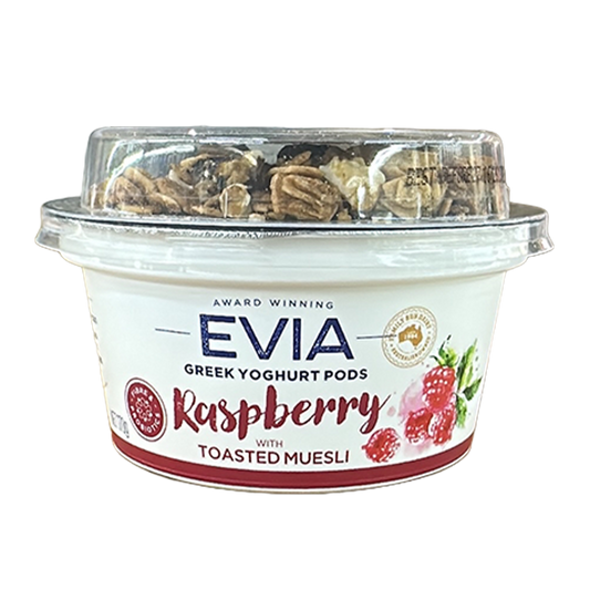 Evia Raspberry with Toasted Muesli Greek Yoghurt Pods 170g