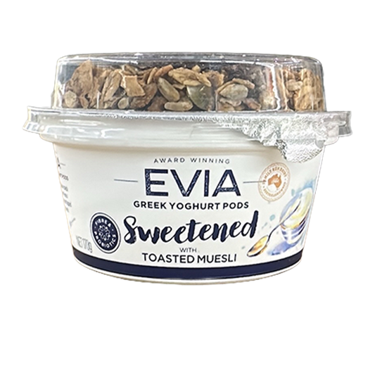 Evia Sweetened with Toasted Muesli Greek Yoghurt Pods 170g