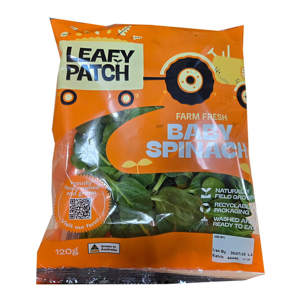 Leafy Patch Baby Spinach 120g
