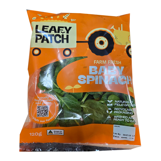 Leafy Patch Baby Spinach 120g