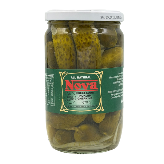 Nova Gherkins Pickled Sweet And Sour 660g