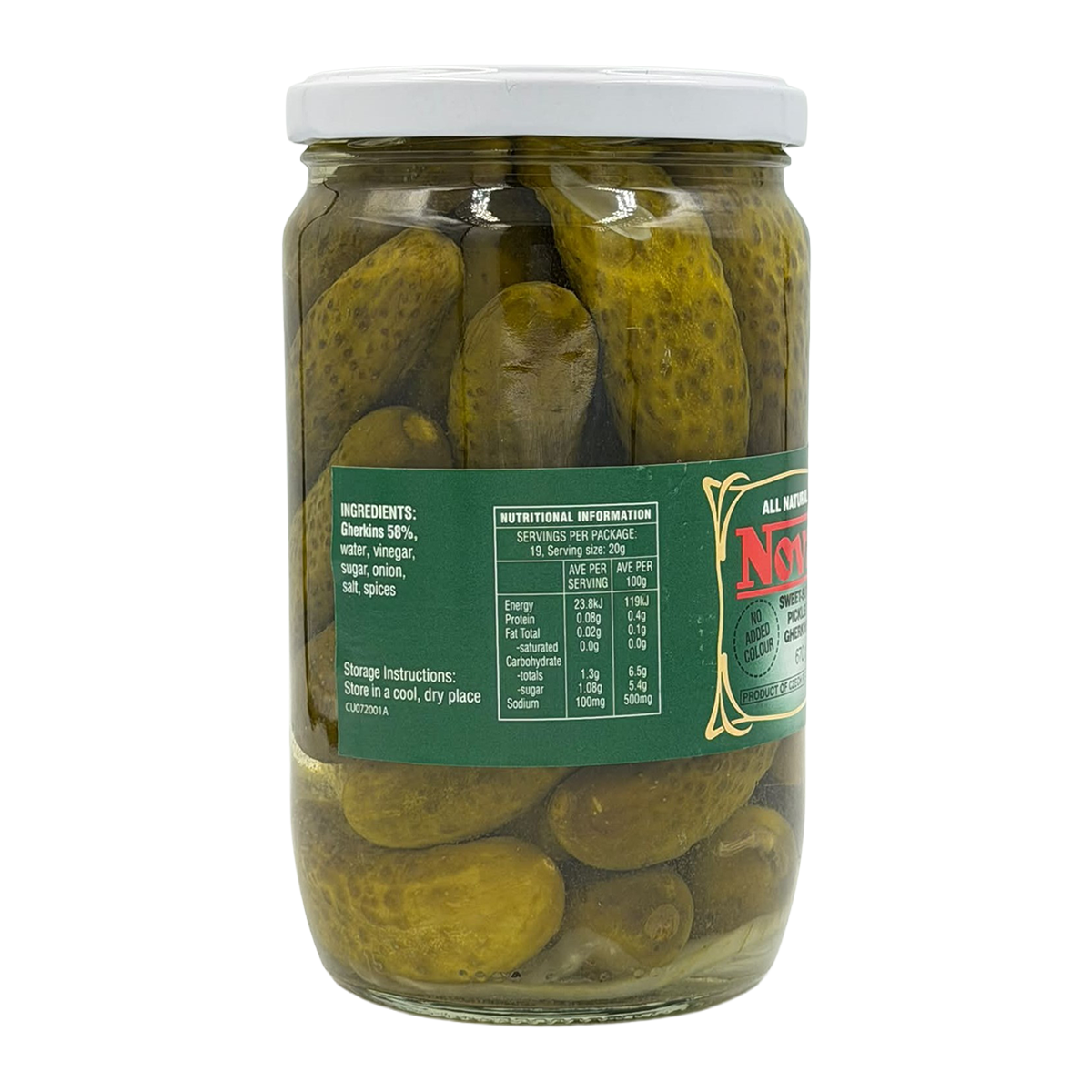 Nova Gherkins Pickled Sweet And Sour 660g