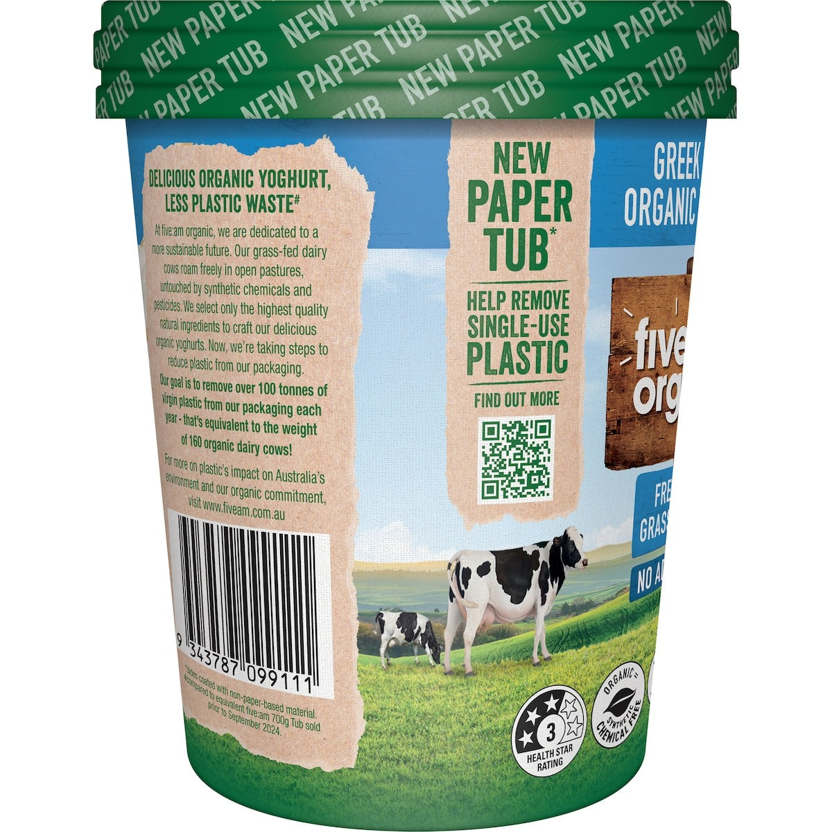 Five AM Greek Style Yogurt 700g