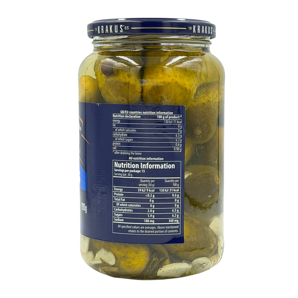 Krakus Pickled Dill Cucumbers 920g