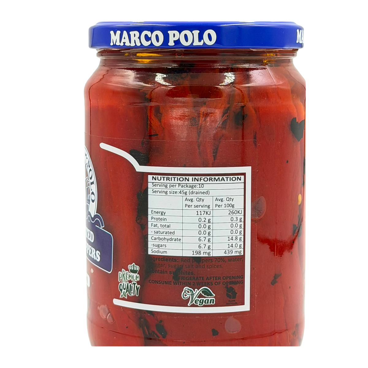 Marco Polo Roasted Red Peppers 670g