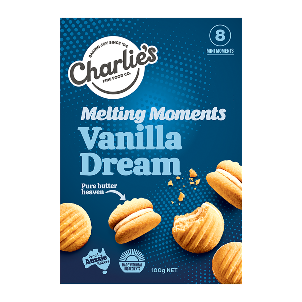 Charlie's Biscuits Vanilla Dream Melting Moments 100g