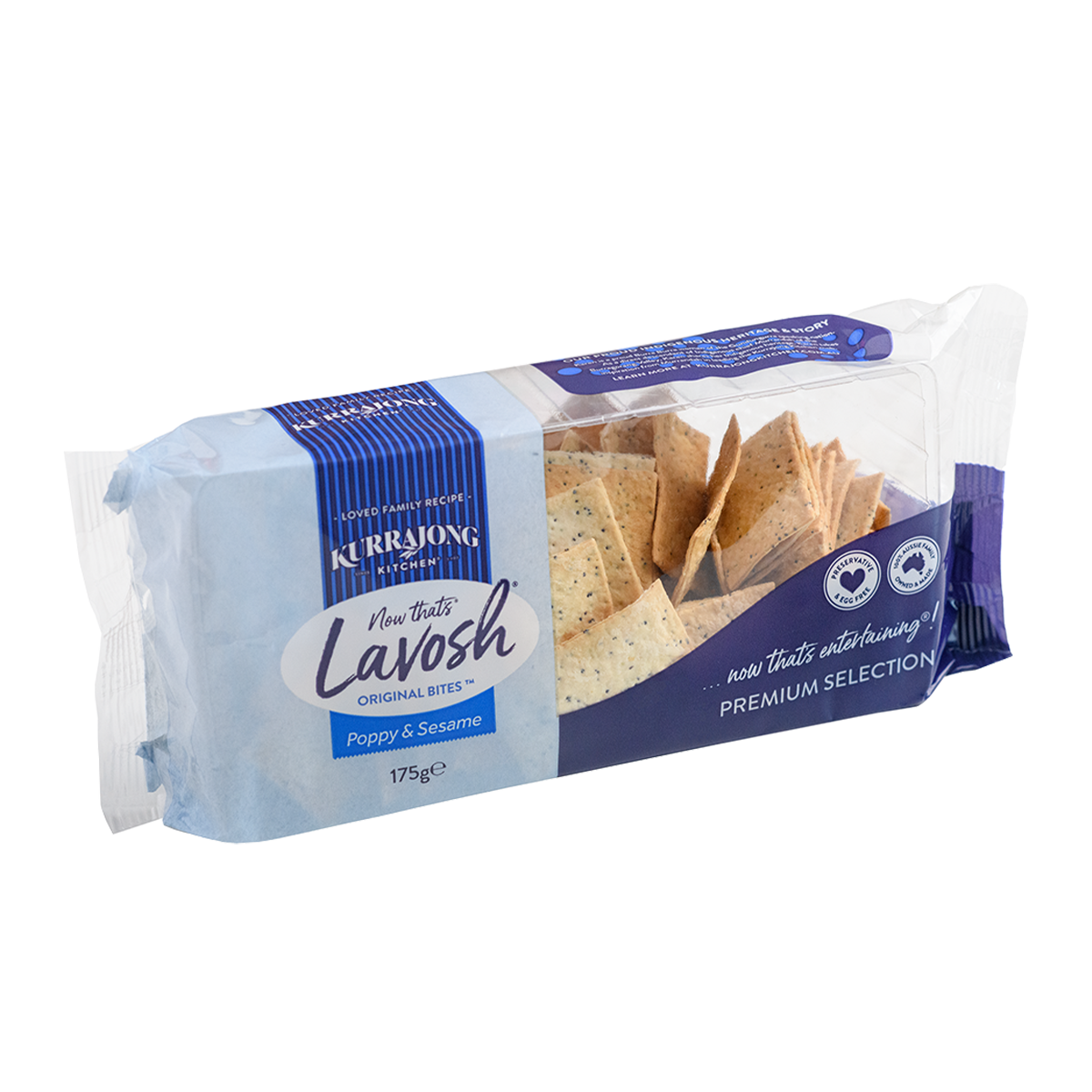 Kurrajong Kitchen  Lavosh Bites Poppy and Sesame 175g
