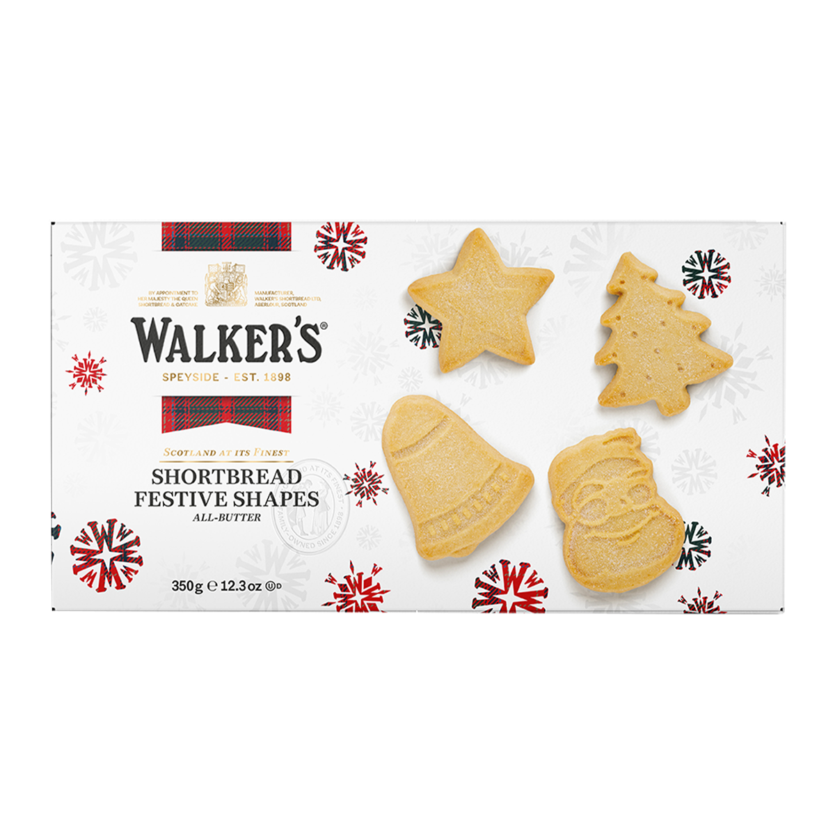 Walkers Festive Shapes Shortbread 350g