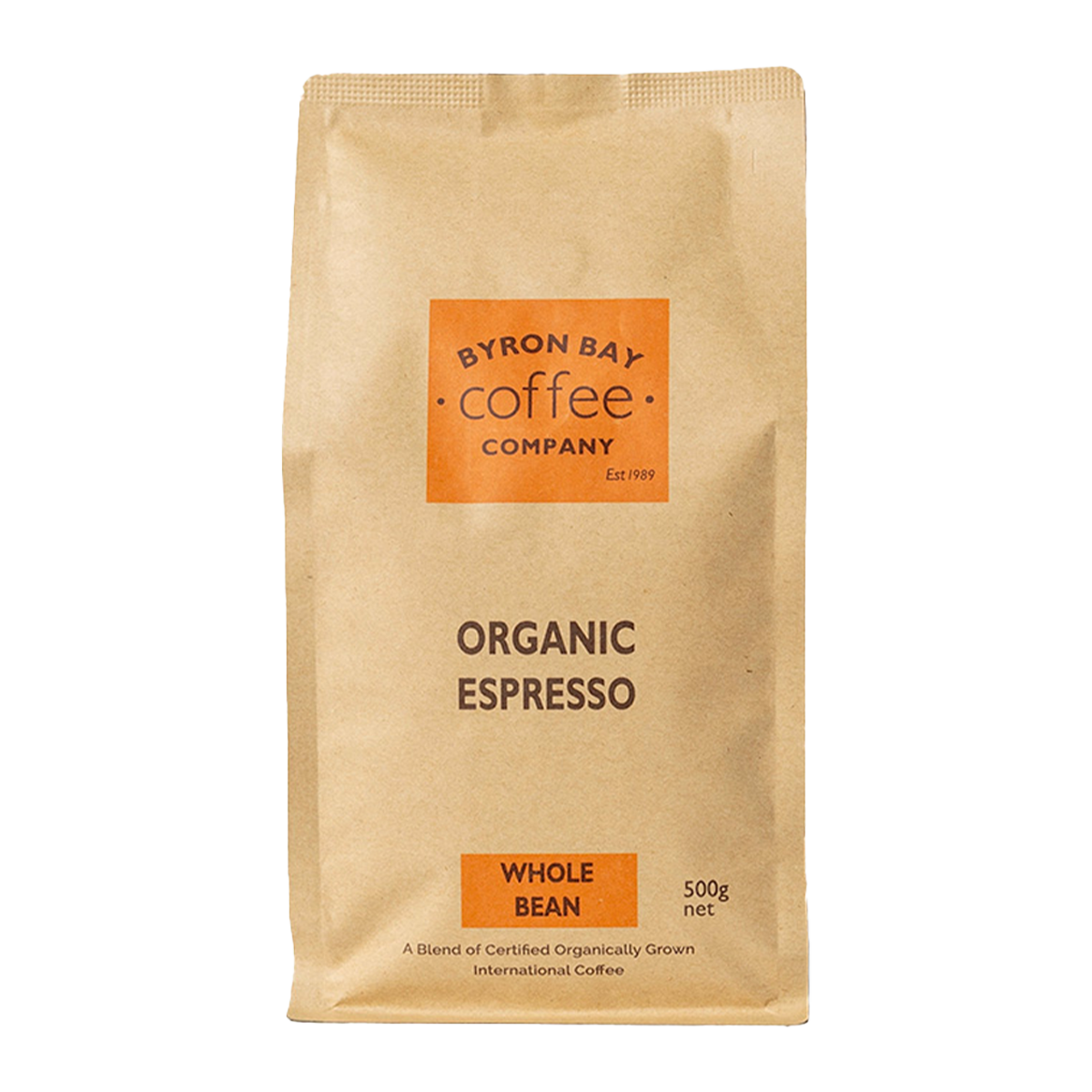 Byron Bay Coffee Co. Organic Espresso Whole Bean Coffee 500g