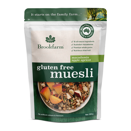 Brookfarm Gluten Free Apple Apricot Macadamia Muesli 350g
