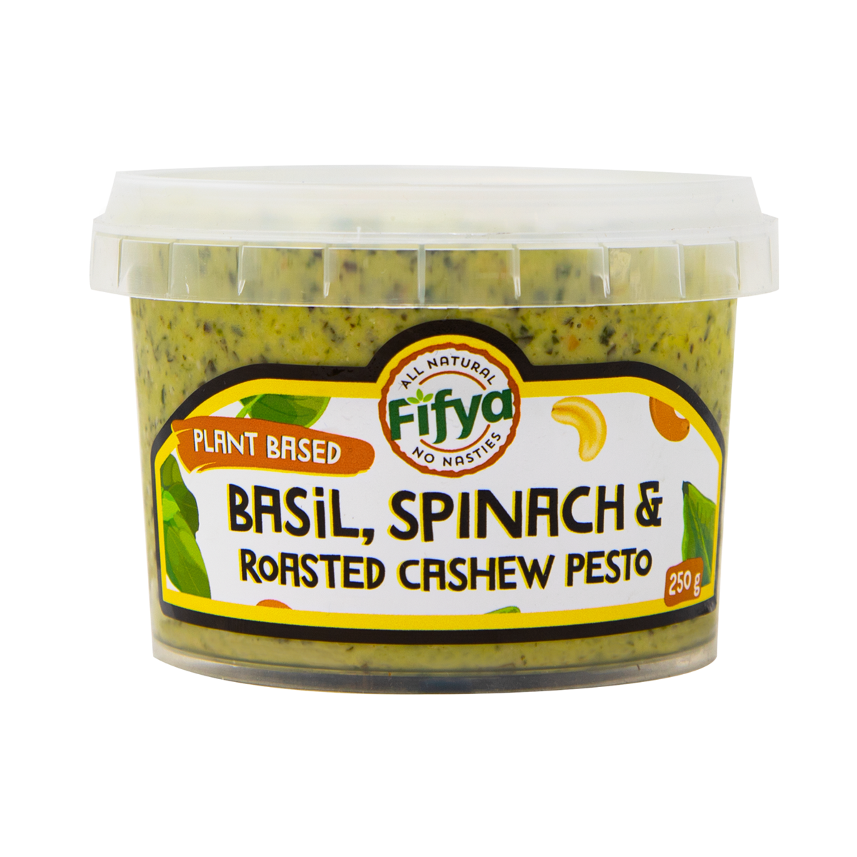 Fifya Vegan Dips Basil, Spinach and Roasted Cashews Pesto 250g