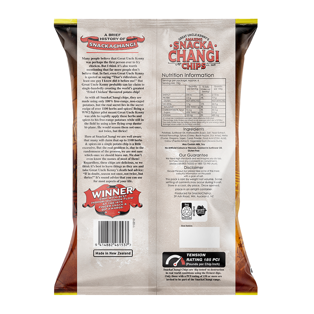 Snacka Changi Chips Fried Chicken 150g