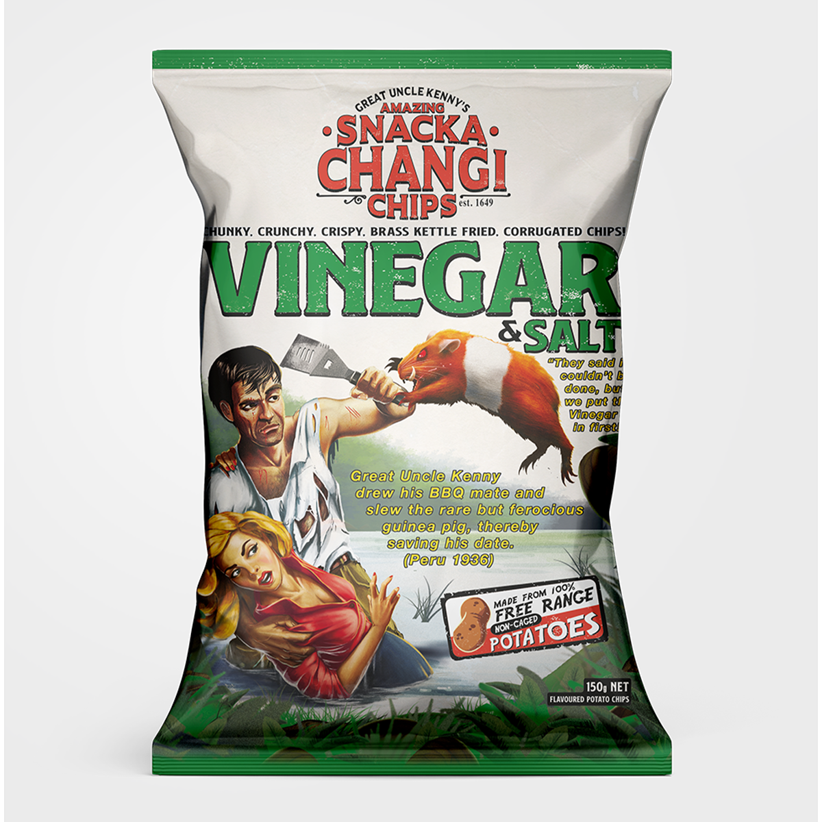 Snacka Changi Chips Salt and Vinegar 150g