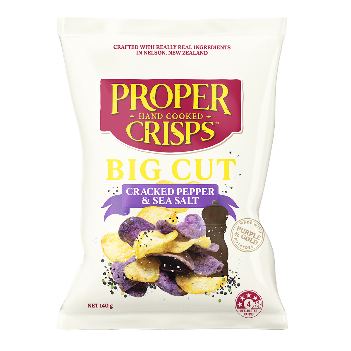 Proper Crisps Big Cut Purple & Gold 140g