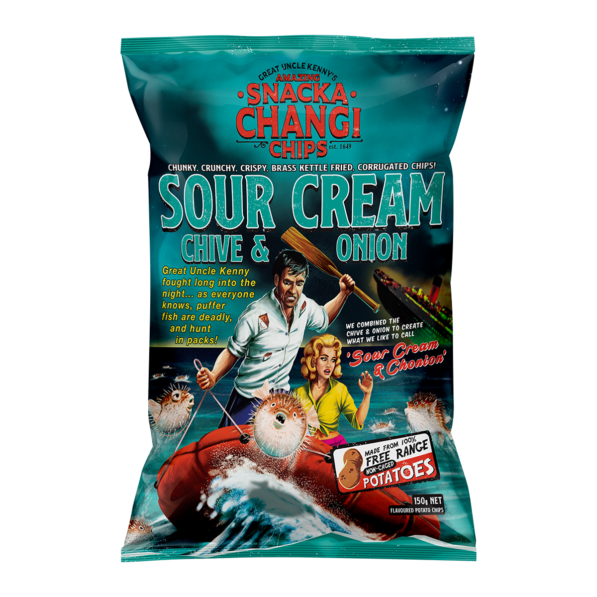 Snackachangi Chips Sour Cream 150g