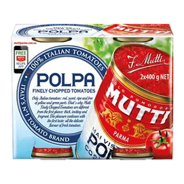Mutti Polpa Finely Chopped Tomato 2x400g