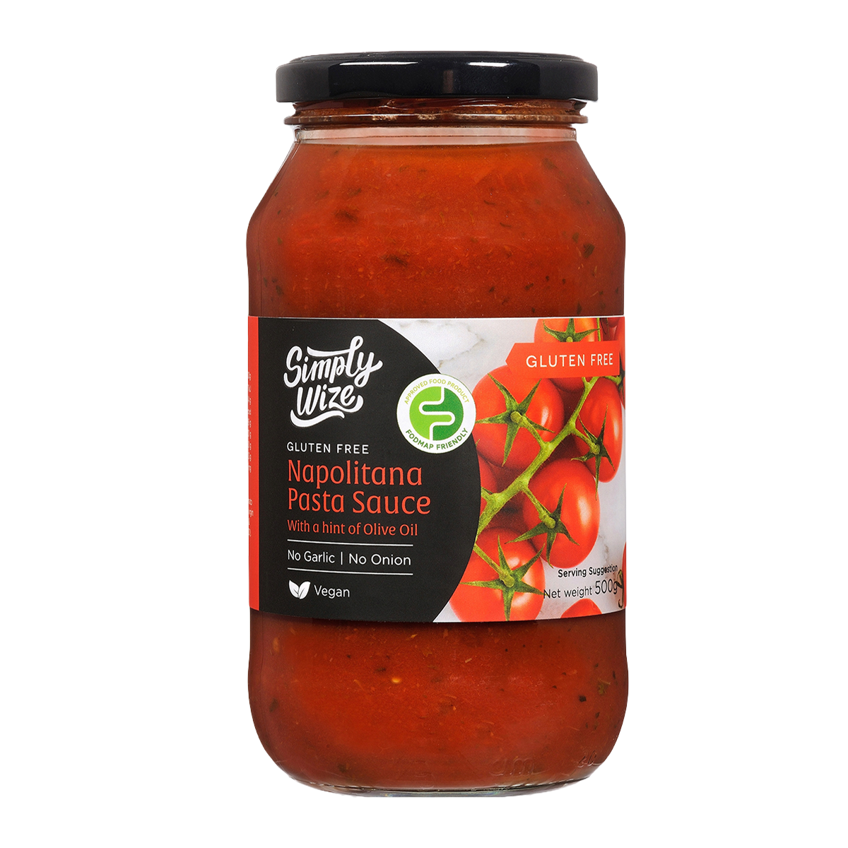 Simply Wize Gluten Free Vegan Pasta Sauce Napolitana 500g