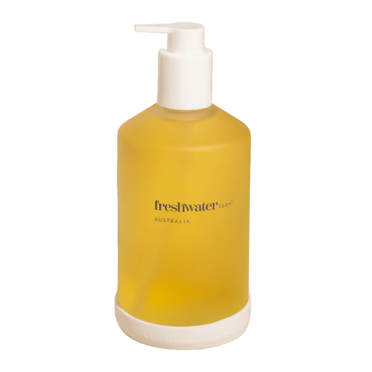 Freshwater Farm Soothing Lemon Myrtle Oil and Manuka Honey Hand Wash Glass Bottle 500ml