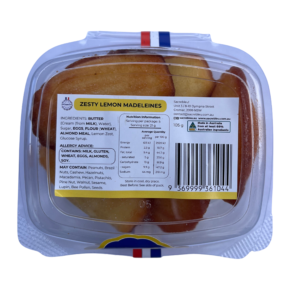 Sacrebleu Zesty Lemon Madeleines 105g